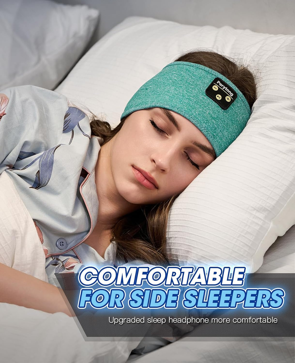 Sleep Headphones Wireless, Bluetooth Sports Headband Headphones with Ultra-Thin HD Stereo Speakers Perfect for Sleeping,Workout,Jogging,Yoga,Insomnia, Air Travel, Meditation (Green)