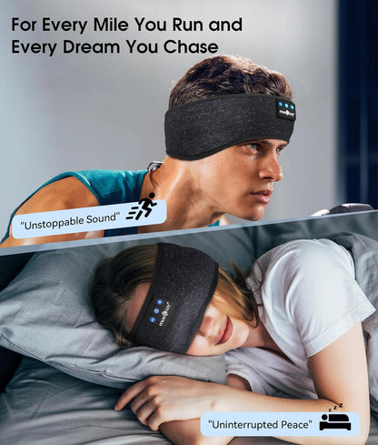 Sleep Headphones Bluetooth 5.4 Headband, Wireless Earphones Music Sleep Earbuds Sleeping Eye Mask with HD Stereo Speakers for Workout Running Travel Yoga, Ideal Gifts for Men Women Mom Dad