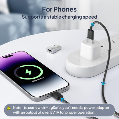 for Iphone 17 16 Car Charger Adapter 3Pack,Usb Male to USB C Female Adapter,Type C Cable Converter for Apple Air 17E 16E 15 Pro Max Plus,Iwatch 11,Airpods Pro 3,Ipad Mini,Samsung Galaxy S26